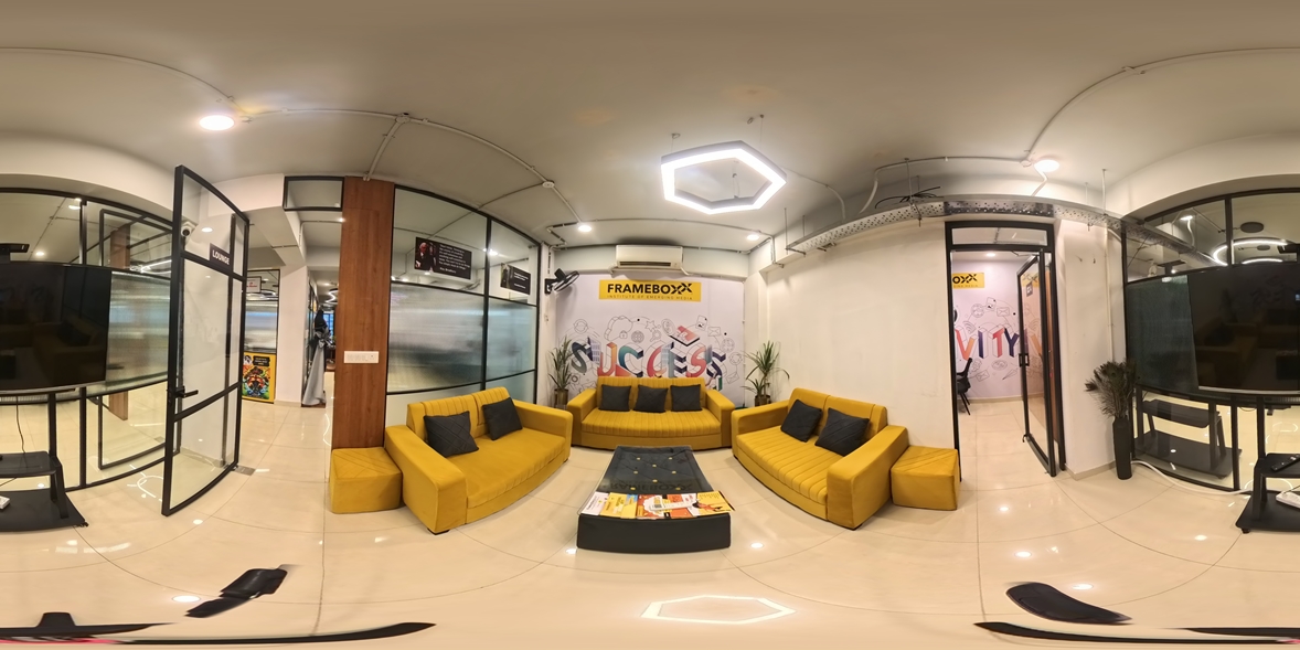Animation and VFX training classroom at Frameboxx Indore